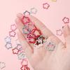 50 Stück/Los Bunte offene Ringe Sternform Biegeringe Für Schmuckherstellung Schlüsselanhänger Handy-Kette Bastelbedarf