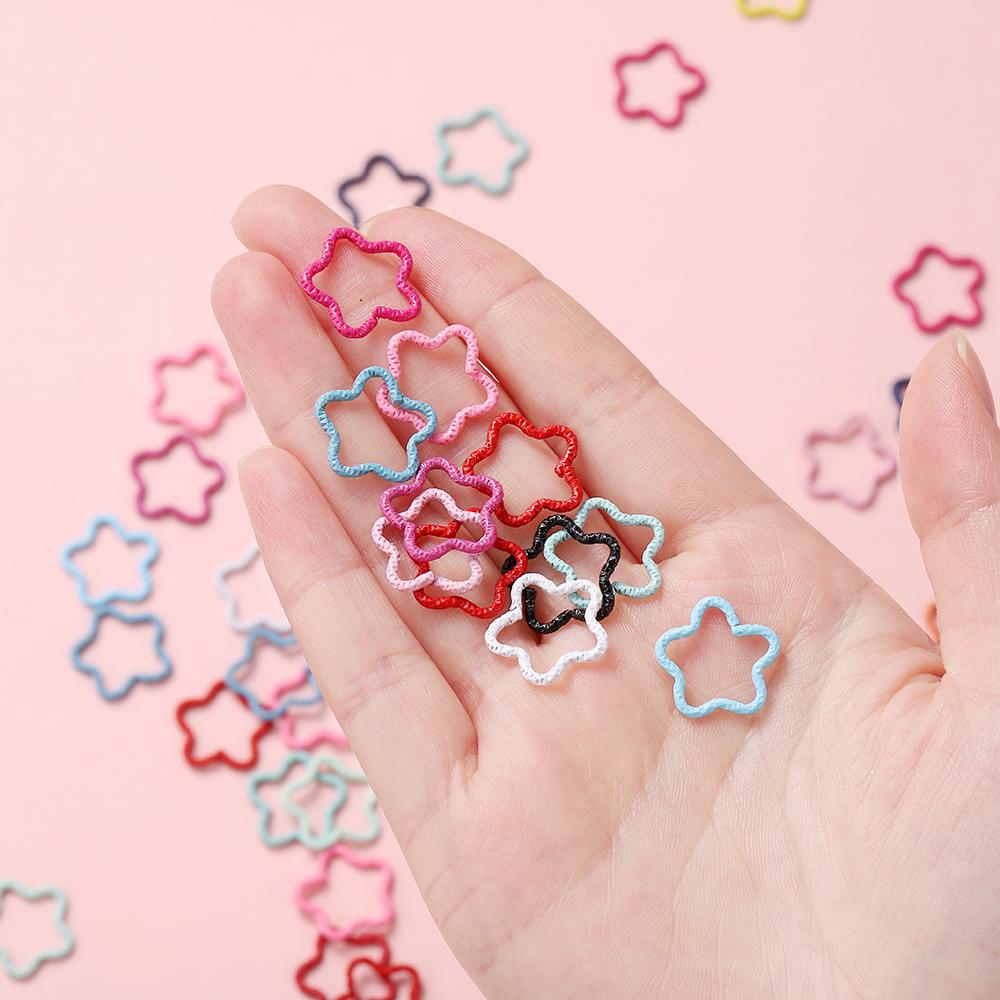 50 Stück/Los Bunte offene Ringe Sternform Biegeringe Für Schmuckherstellung Schlüsselanhänger Handy-Kette Bastelbedarf