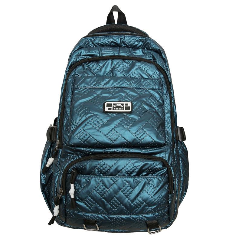 Fashionable Solid Color Embossed Texture Student Backpack For University Use