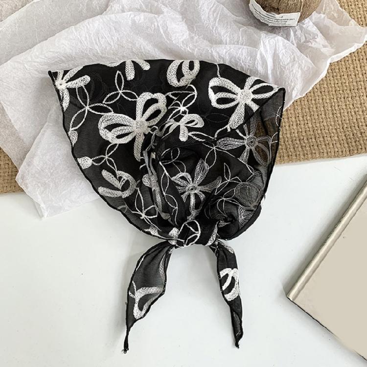 Soft Triangular Lace Scarf For Women Summer Fashion Essential Breathable Fabric & Portable Fold Feature