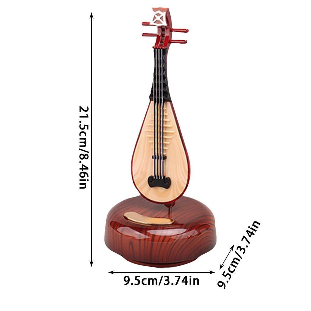 YHOPE Holz Vintage Spieluhr, Spieluhren für Mädchen Klassisches Musikinstrument Modellierung, Drehende Spieluhr Tischdekor