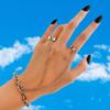 IF ME Punk Silver Color Long Chain Rings for Women Men Hiphop Tassel Butterfly Rings Set Party Jewelry Gift