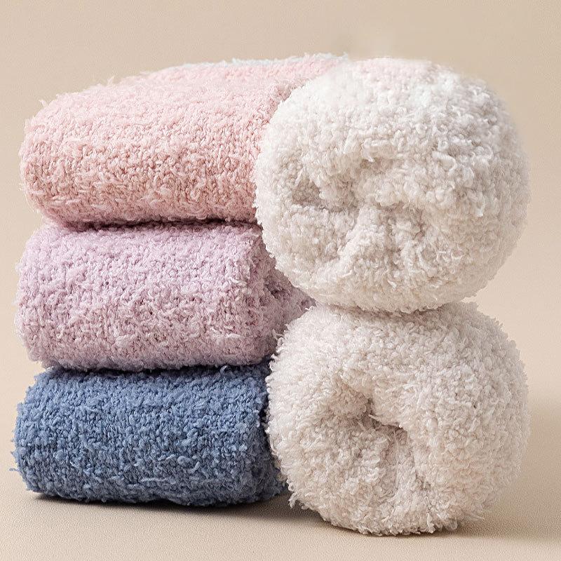 Winter Coral Fleece Knee Pads Women Soft Warm Thicken Plush Leg Arthritis Kneepad Solid Fur Knee Warmer Lady Knee Protector