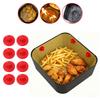 8PCS Fryer Liner Magnets Heatproof Parchment Paper Magnetic Silicone Buckle for Kitchen