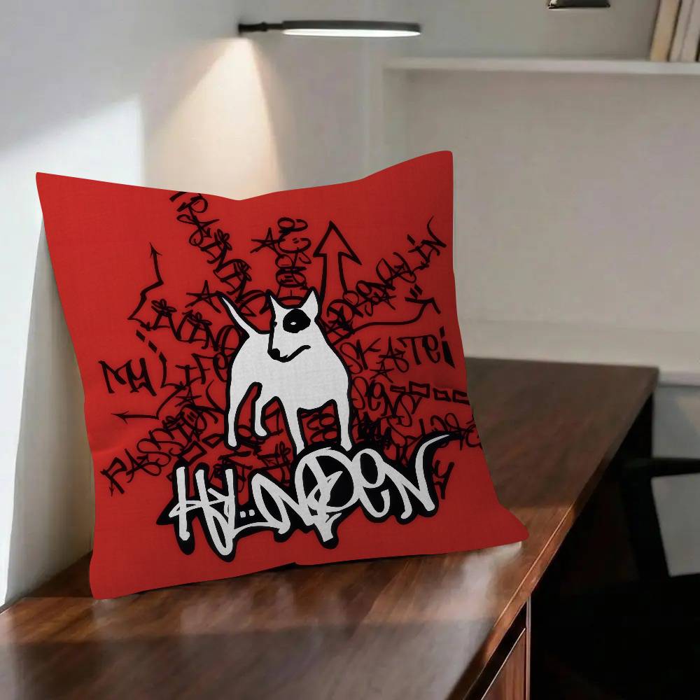 Cartoon Bull Terrier Series Personalized Pillow Cover Kids Bedroom Wild Party Decor Pillowcase kid Birthday shower Gift