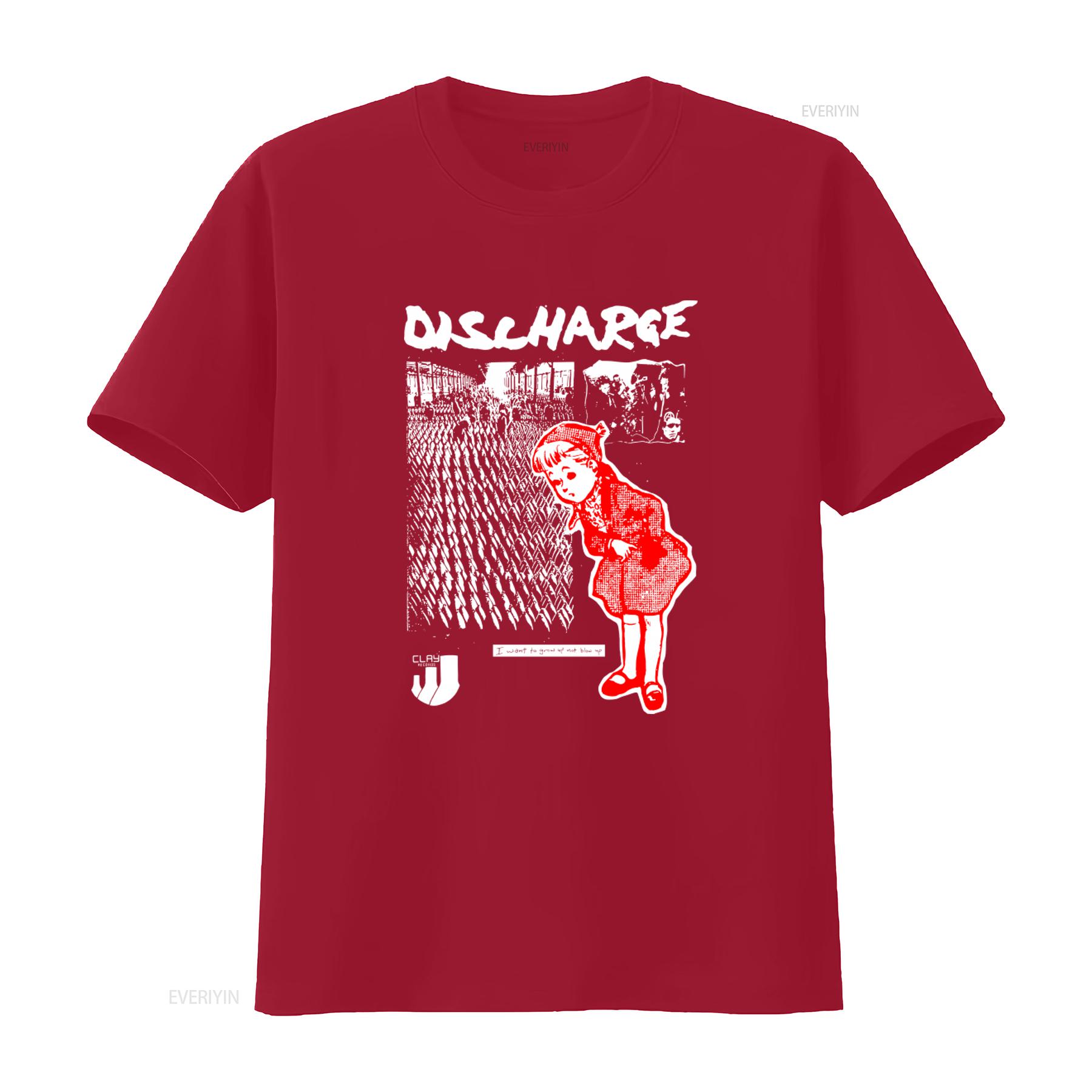 

Discharge Punk Rock T Shirt Bold Red Girl Design on Black Background Perfect for Music Lovers vintage Washed Comfortable S