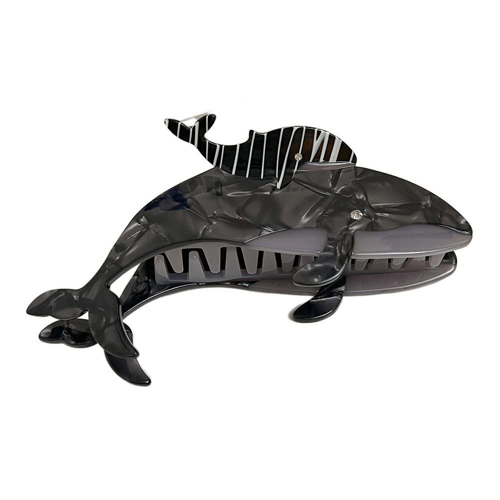 Acetate Shark Whale Hair Catch Metal Acrylic Blue Whale Dolphin Hair Clip Hair Accessories Cartoon Shark Clip Women/girls