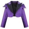 Kids Girls Teenage Vampire Purple Long Sleeves Dress Jacket Coat Set Outfit Halloween Cosplay Costume