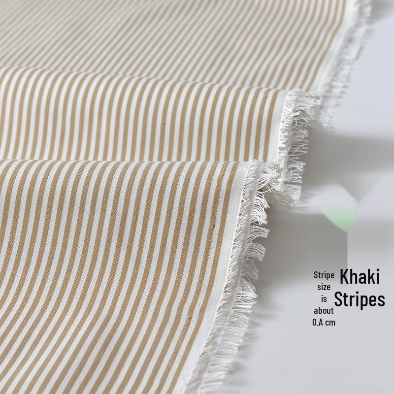 Thickened Polyester-Cotton Plaid Striped Sofa and Curtain Fabric