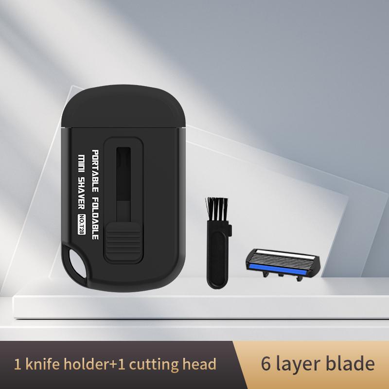 6-Layer Razor Head Manual Shaver Stainless Steel Classic Double Edge Blade Razor Shaving Replaceable Razor Head Razor Tools