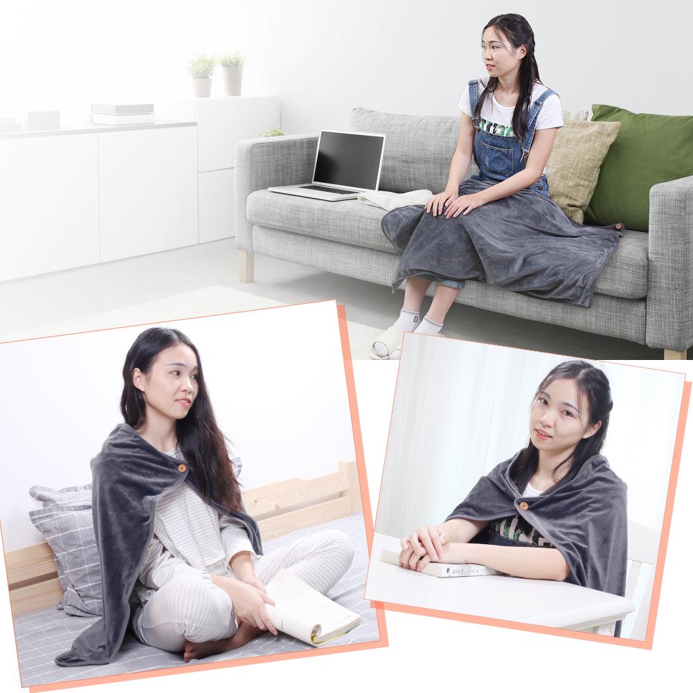 USB Heated Shawl Blanket: Winter Body Warmer & Knee Protector