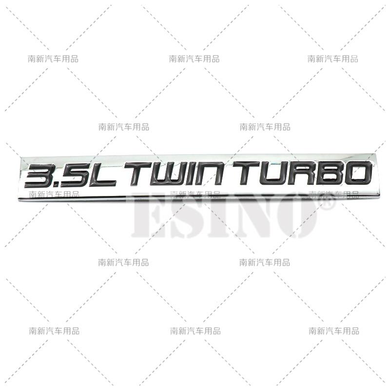 

3.5L Twin Turbo 3D Metal Alloy Adhesive Emblem Sticker Car Body Badge For Ford F150 Raptor Lincoln Navigator