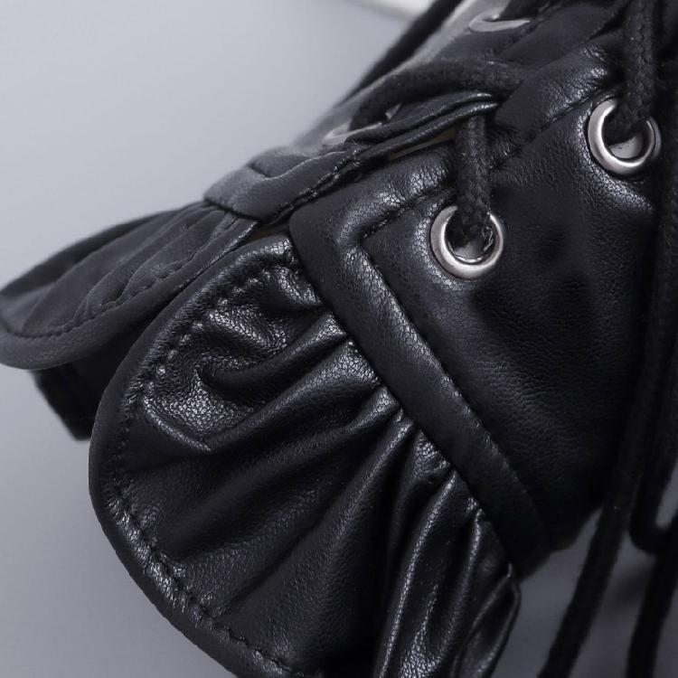 Gothic Rocker Arm Cuffs Premium PU Leather Laced Wristbands For Music Festivals And Alternative Fashion