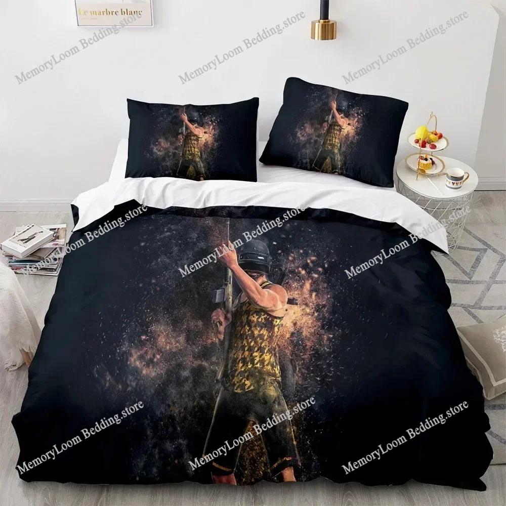 3D Print PUBG Game BATTLEGROUNDS Bedding Set Duvet Cover Bed Set Quilt Cover Pillowcase Comforter King Queen Size Boys Adult
