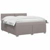 Box Spring Bed with Mattress Taupe 160 X 200 Cm Fabric