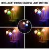 Lotus Leaf Water Grass Colorful Little Night Light 3D Light LED Mushroom Night Lights Floral Lamp
