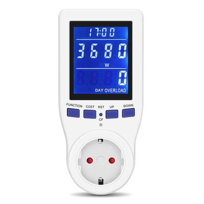 Plugg Strømmåler Energimonitor Strømforbruk Volt Ampere Watt kWh Forbruk