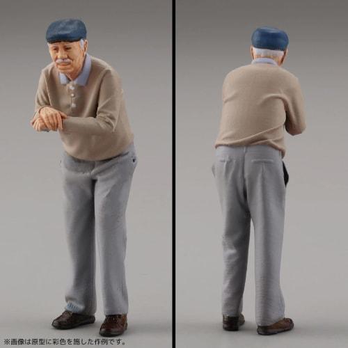 Kaiyodo ART PLA Tourist and African Elephant Set, 1/35 Scale, Unpainted and Unassembled Plastic Model Kit, Molded Color, AP010