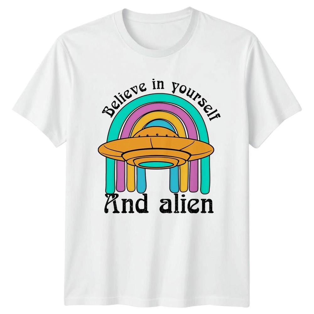 Believe In Yourself Unisexs TShirt Space Novelty Gift For Her S