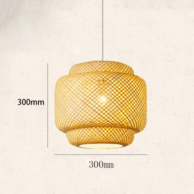 

Подвесной светильник в восточном стиле, ручная работа, бамбуковый подвесной светильник для столовой, гостиной, люстры, декора ресторана, лофта, светильника, освещения Warm White