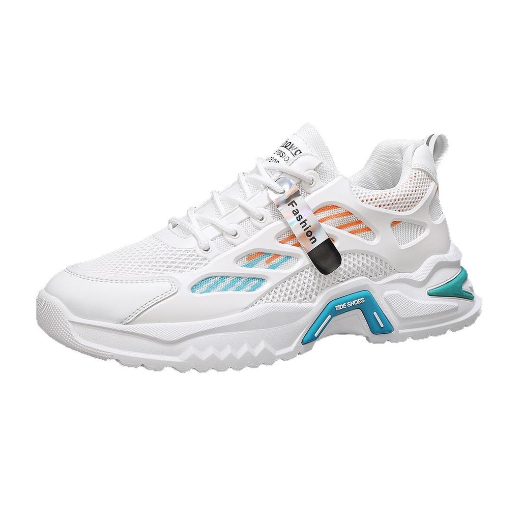 New Spring Running Shoes Men's Breathable Mesh Casual Sports Dad Shoes Non-slip Heightening Shoes Men's