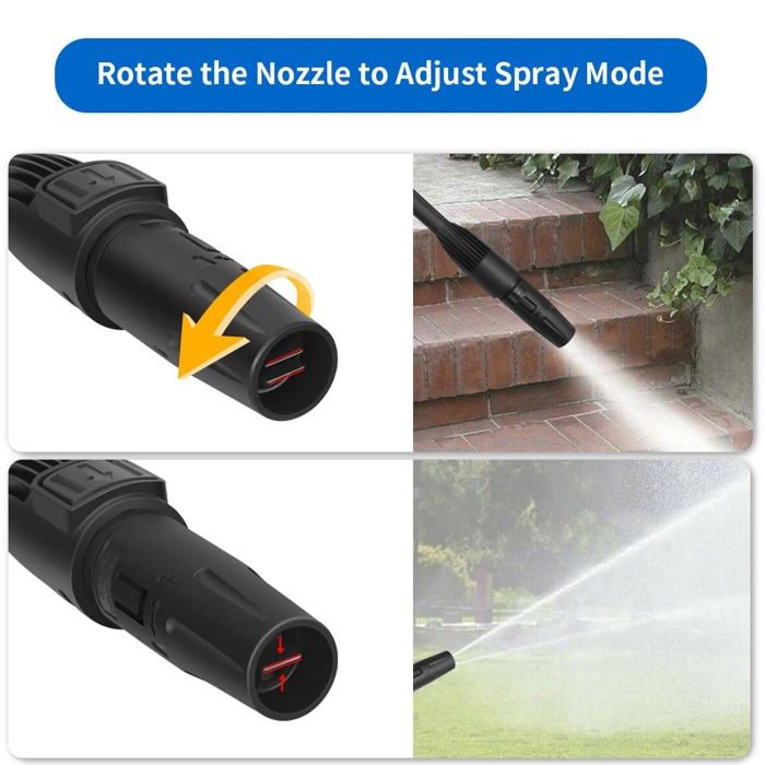 Lance buse réglable turbo pour Karcher K2-K7 — pistolet haute pression rotatif jet/éventail