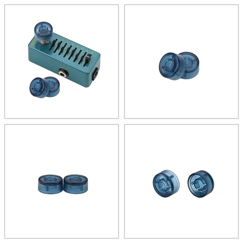 2Pcs Colorful Guitar Effect Pedal Footswitch Toppers, Guitar Foot Nail Effect Pedal Protections Caps Guitar Effect Part