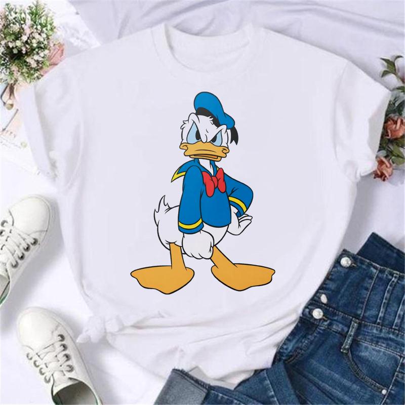 2025 New Popular Kawaii Disney T-shirt Cartoon Women Disney T-shirt Fun Top Fashion Women's T-shirt