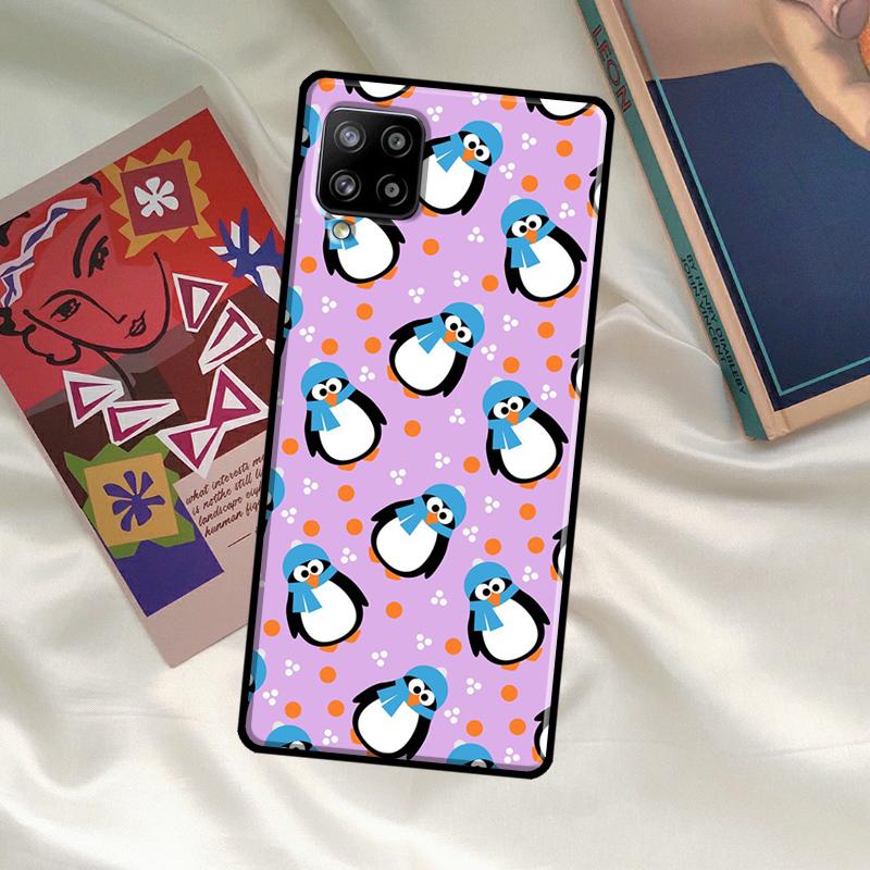 Cute Cartoon Penguin Cover For Samsung Galaxy A14 A34 A54 A12 A22 A32 A52 A72 A13 A23 A33 A53 A52S A71 A51 Case