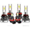 Compatible For Ford F150 2015 2016 2017 2018   Bulbs, 9005 High Beam + H11 Low Beam + 9140 Fog Light Bulbs Combo, 600% Brightness 6500K White, Plug