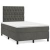 3143194 vidaXL Divan Bed and Mattress Dark Grey 120x200cm Velvet