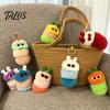 Caterpillar Keyring Pendant Plush Sunglasses Keychain, Soft Backpack Purse Charm Keychain Bag Charm, Colorful Stuffed Toy