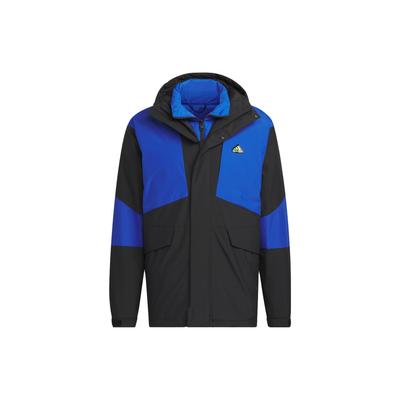 Three-In-One Sports Casual Down Jacket Men Outerwear Black Royal-Blue IU2676