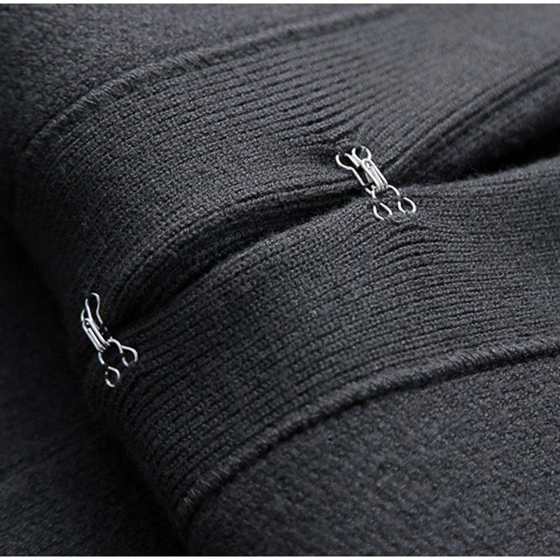 Fashion Knitted Skirt Sets For Women Elegant V-neck Lantern Sleeve Tops Hip Package Mini Skirts Street Lady Sets