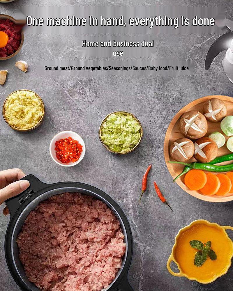 High Power Stainless Steel Electric Meat Grinder & Multifunctional Mixer for Home and Commercial Use