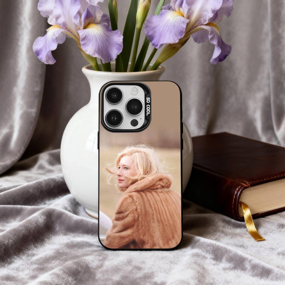 

C-Cate-E B-Blanchett Actress Phone Case For iPhone17,16,15,14,13,12,11 Plus,Pro Max Black Candy silver phone case iPhone16pro