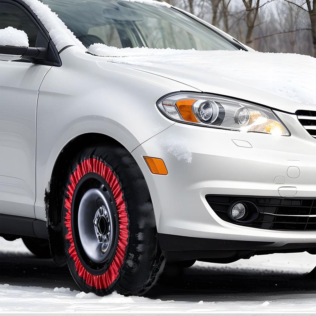 2PCS Thickened Snow Socks for Tires Snow Traction Tire Cover-Extra Large