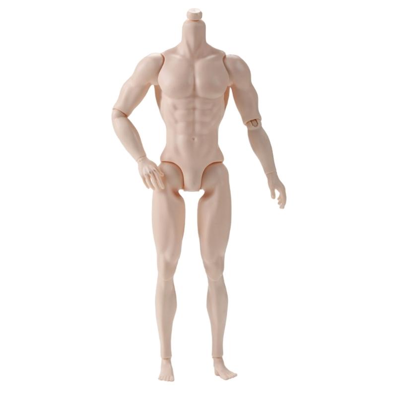 

12.20Inch Realistic Male Action Figure Body with Detail Muscle Texture 13 Moveable Limbs for Dance Practice