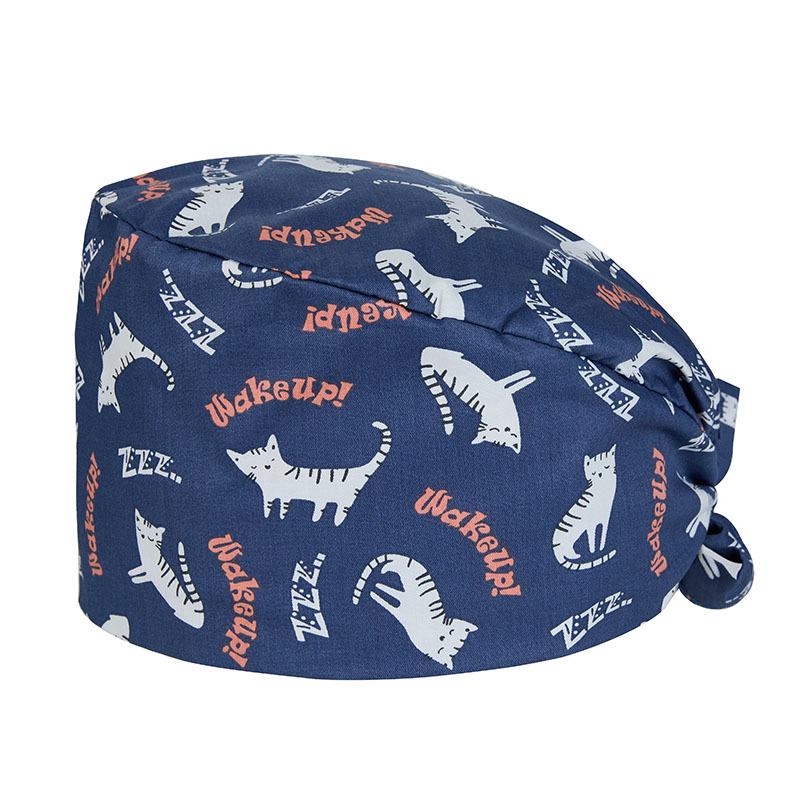 Unisex All-Cotton Printed Surgical Cap for Medical and Food Services