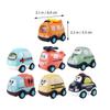 7Pcs Friction Powered Pull Back Car Set Inertial Vehicle Toys Kids Educational Birthday Gift