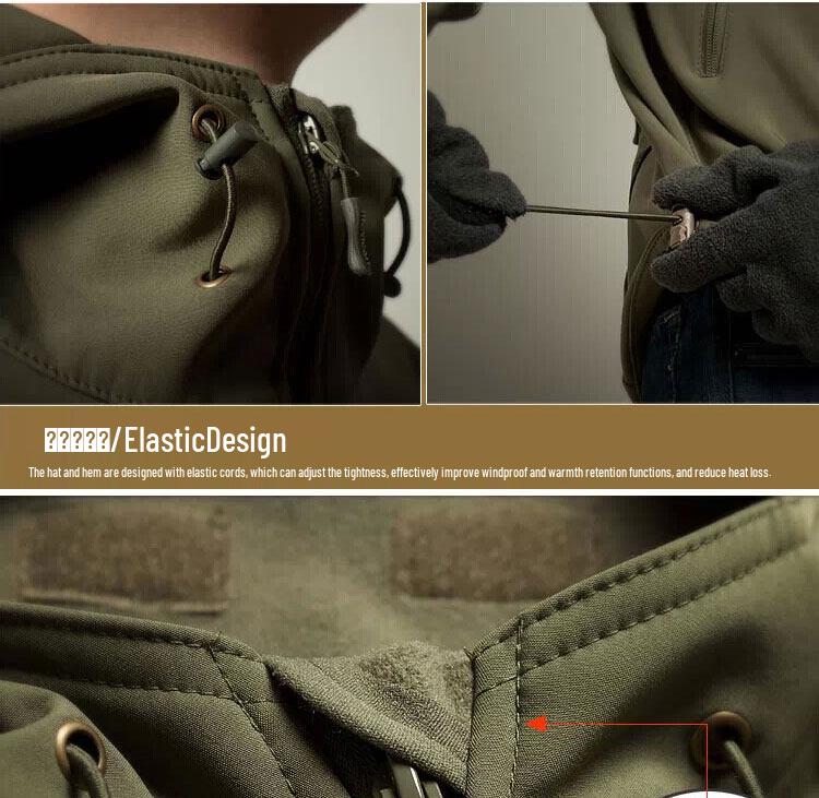 Men's Tactical Leopard Softshell Windbreaker: Waterproof and Windproof Outdoor Training Suit