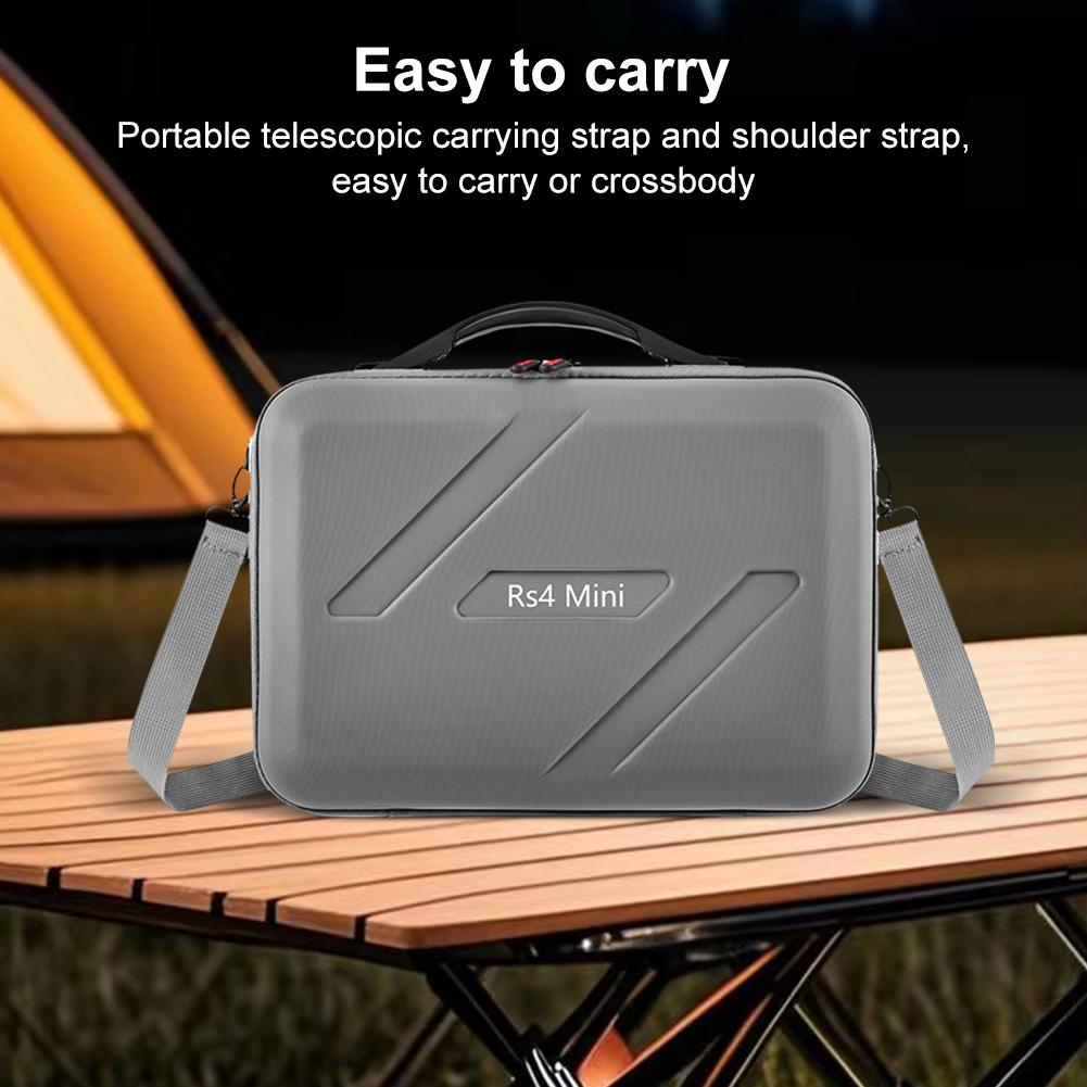 

Portable Storage Shoulder Bag For DJI RS4 Mini Handheld Stabilizer Carrying Case Box Travel Handbag Stabilizer Accessories сірий колір