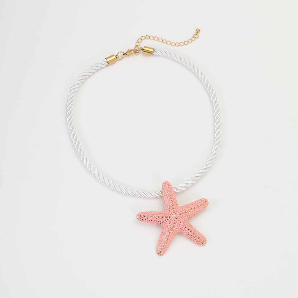 GEMCHIC Women's Exaggerated Colorful Starfish Necklace Fashion Vacation Beach Jewelry