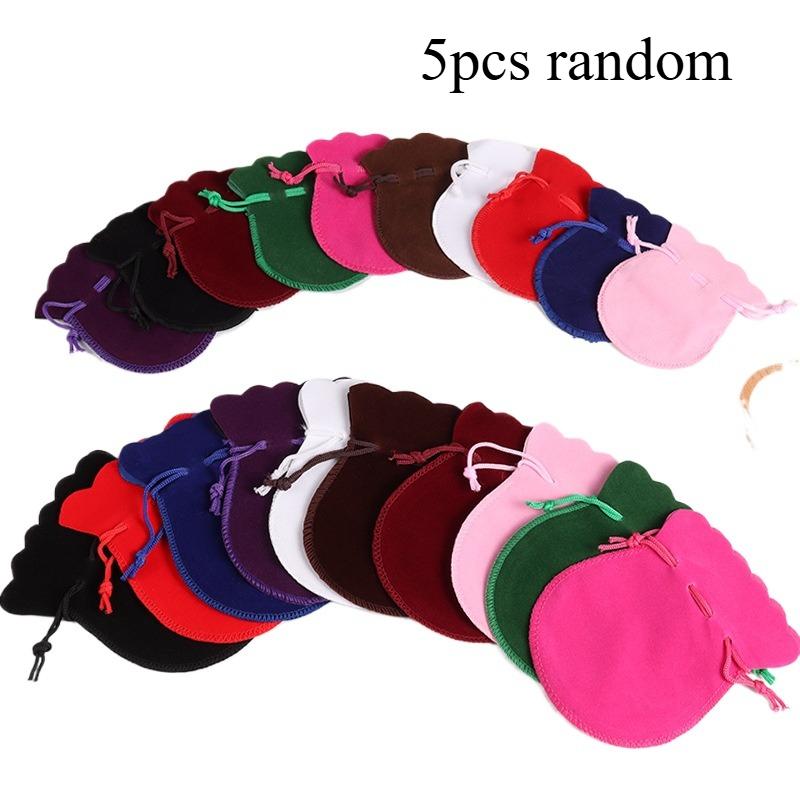 

5/10pcs Small Jewelry Pouch Drawstring Bags for Gifts Ring Earrings Candy Display Storage Business Selling Packaging Supply 7X9cm