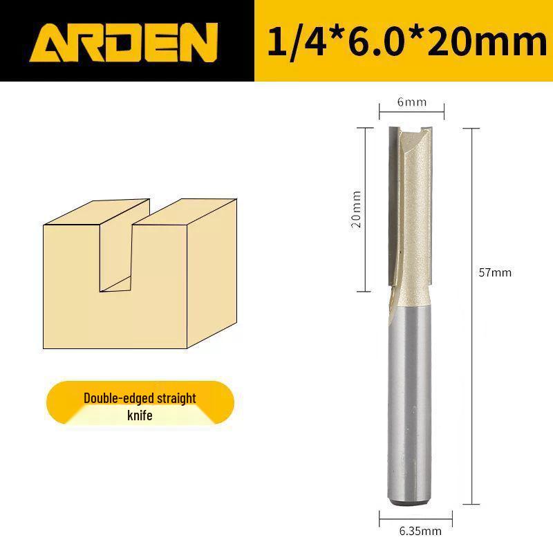 Yaden Blade Metric Fixed Blade Milling Cutter Trimmer - Small Router Slotting Cutter 1/4" for Woodworking & Stock Removal