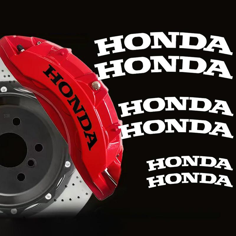 For Honda Civic Fit Jazz Accord Pilot CRV Odyssey HRV Modified Car Wheel Brake Caliper Sticker Tire Decoration Decal Accessories