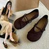 Summer Pedal Shallow Mouth Single Shoes Flat Muller Shoes Mary Jane Peas Shoes