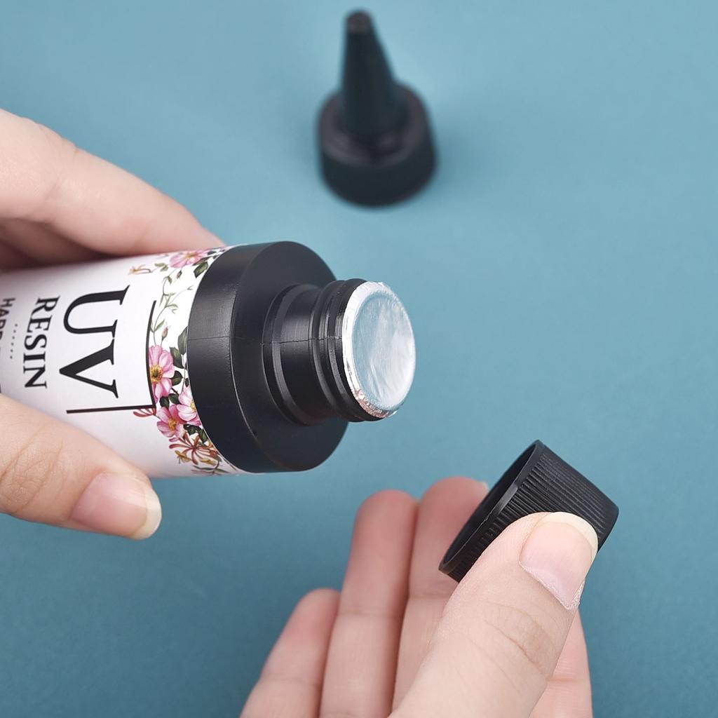 UV Resin Glue Crystal Transparent Liquid Ultraviolet Curing Solar Cure Sunlight Activated Hard Quick Drying Jewelry Resin Glue