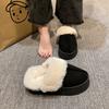Student Dormitory Home Soft Bottom Non-slip Cotton Slippers Women's 2025 Autumn and Winter New Outer Wear Thick Bottom Heightening Warm Cotton Mop