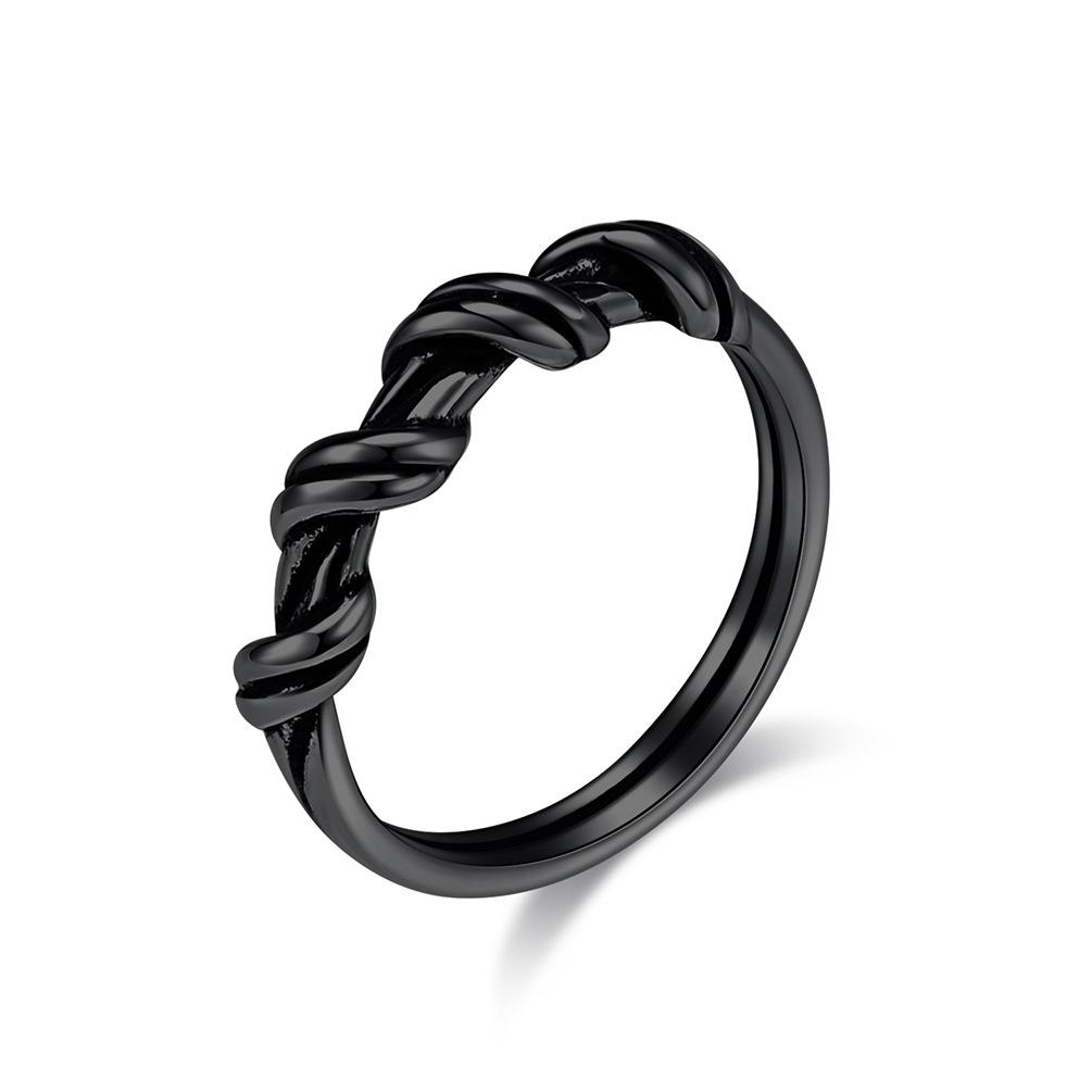 European and American Neutral Cold Wind Wire Wrapped Titanium Steel Ring Ring